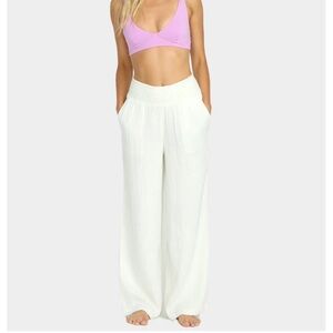 Billabong New Waves Women's White Wide-Leg Beach Pants